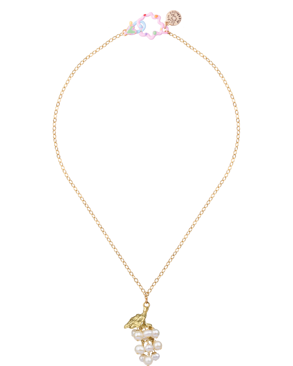 Grape Pearl Pendant Necklace