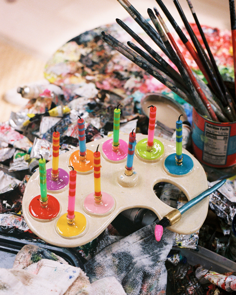 Technicolor Hanukkah Menorah Candles