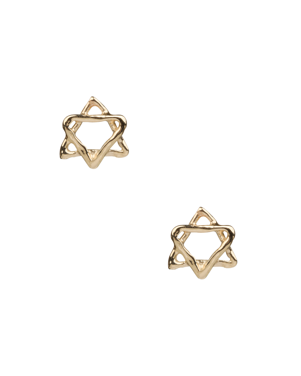 Prayer Stud Earrings in 14k Gold