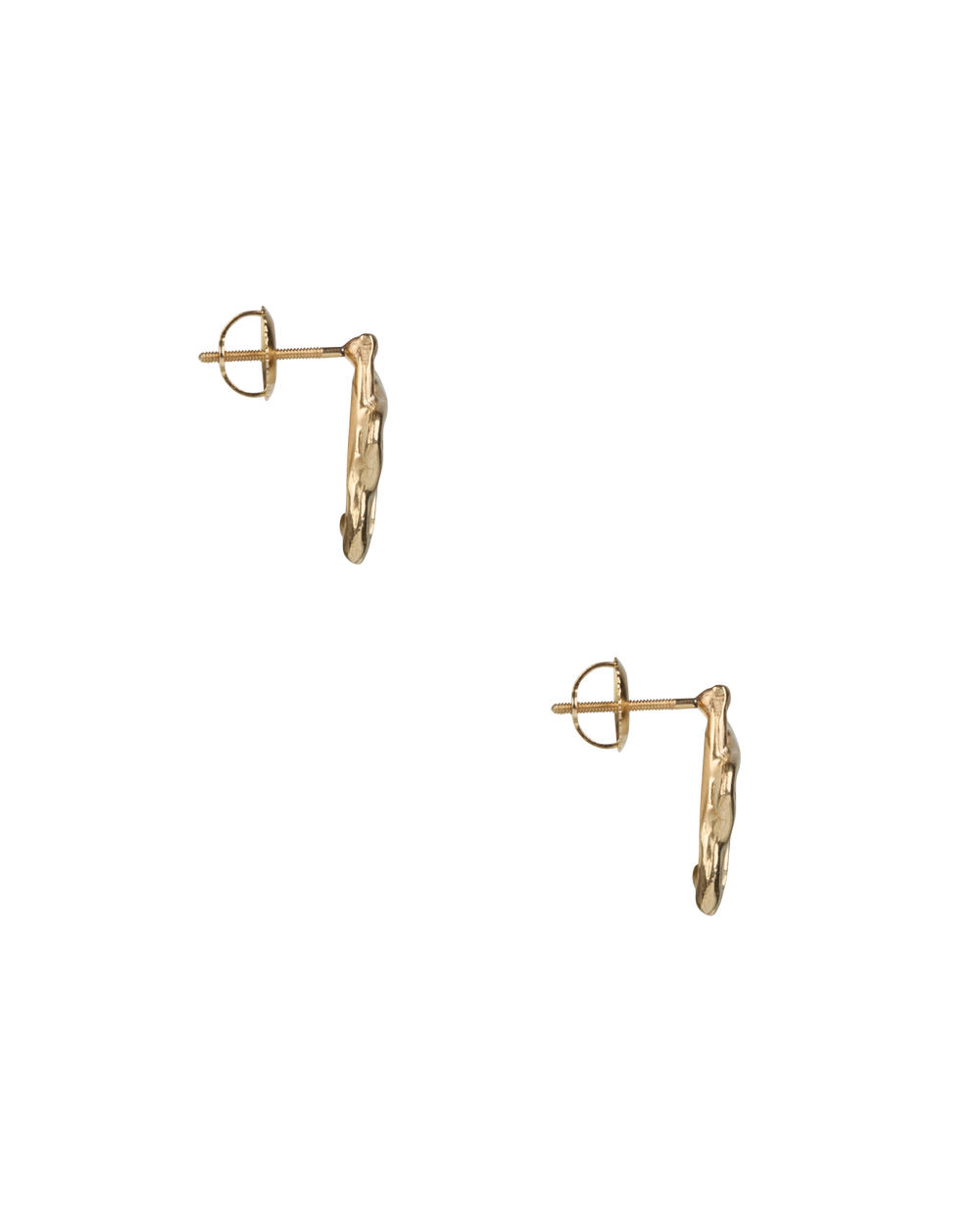 Prayer Stud Earrings in 14k Gold