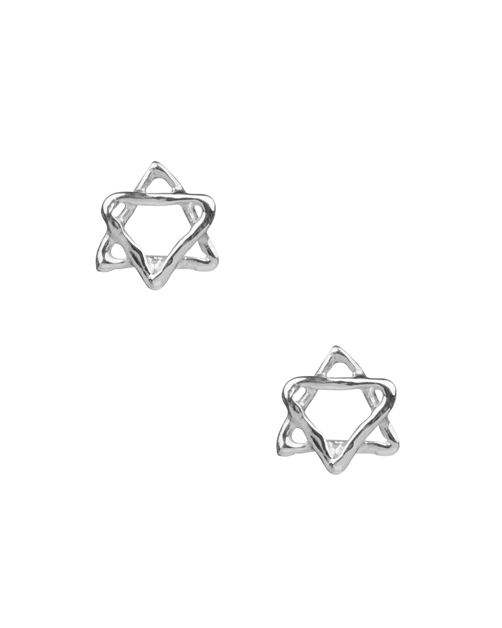 Prayer Stud Earrings in Sterling Silver