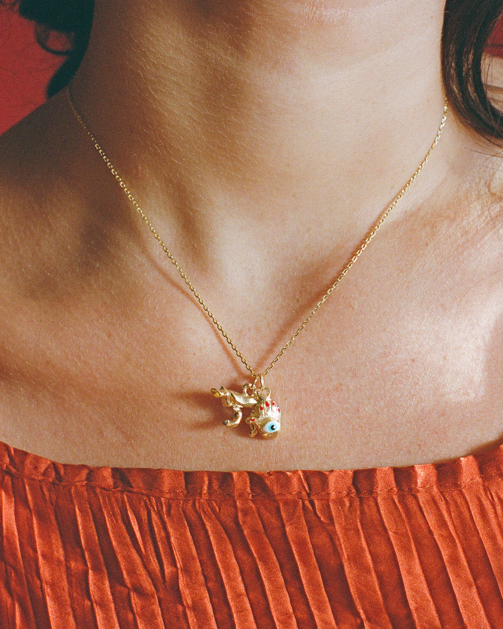 Chai Necklace in 14k Gold