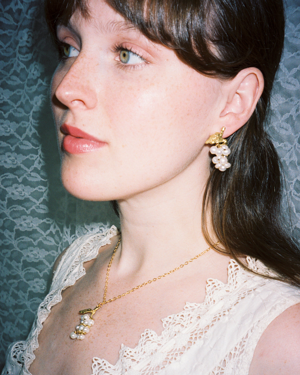 Grape Pearl Earrings