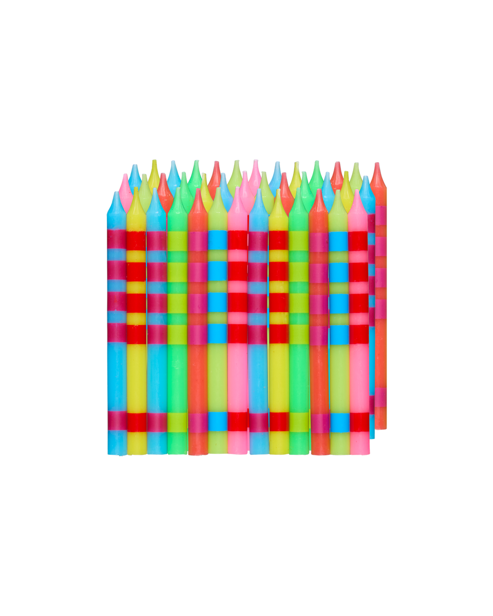 Technicolor Hanukkah Menorah Candles