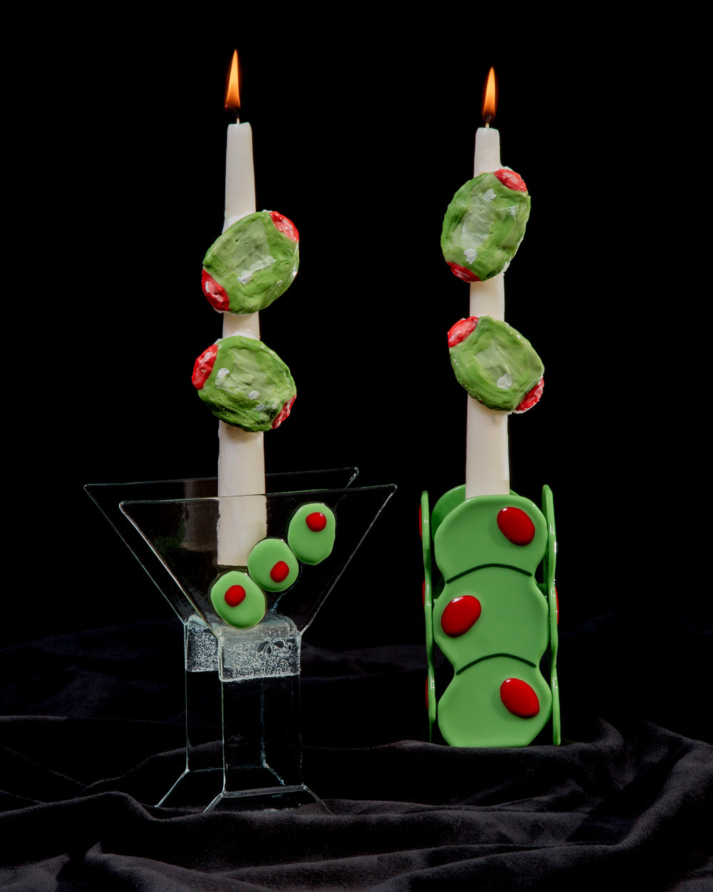 Dirty Martini Candlestick Holders