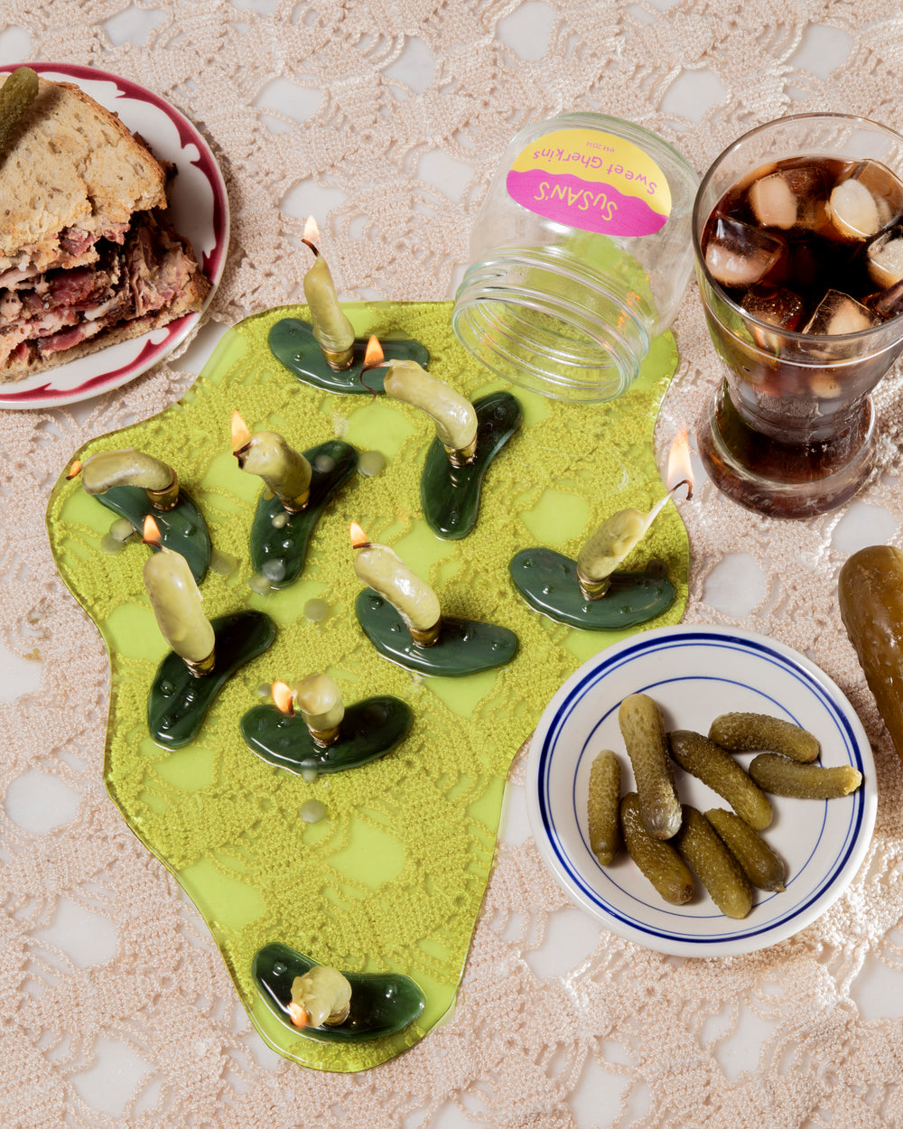 Pickle Jar Menorah